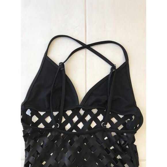 Current Mood Swim Tank Swimsuit One Piece Laser Cut Swimwear - Picture 7 of 9